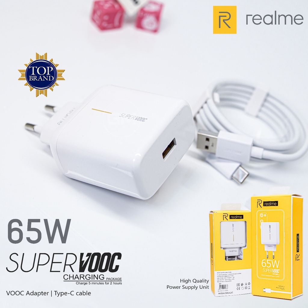 TC TRAVEL CHARGER SUPERVOOC REALME 65W dan 30W ORI 100%