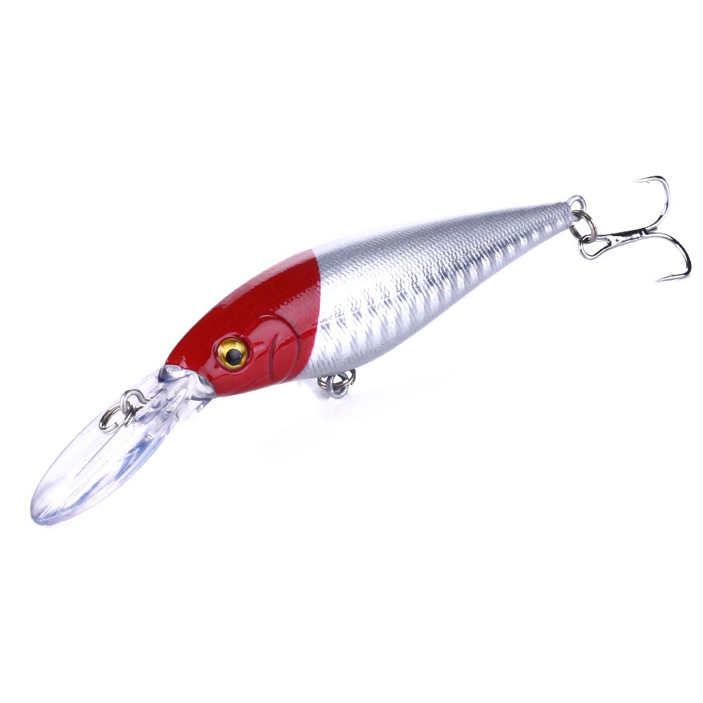 HENGJIA 1pcs 11cm/10g Minnow Umpan Pancing Swimbait Ikan Bass Topwater Bait Kail Crankbait Wobblers