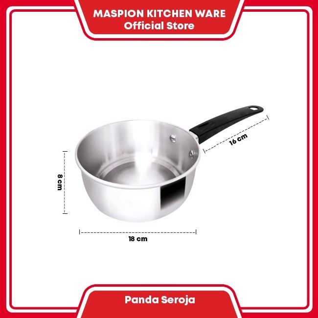 MASPION Panci Milkpan / Panci Susu Panda Seroja Pourpan 18 cm