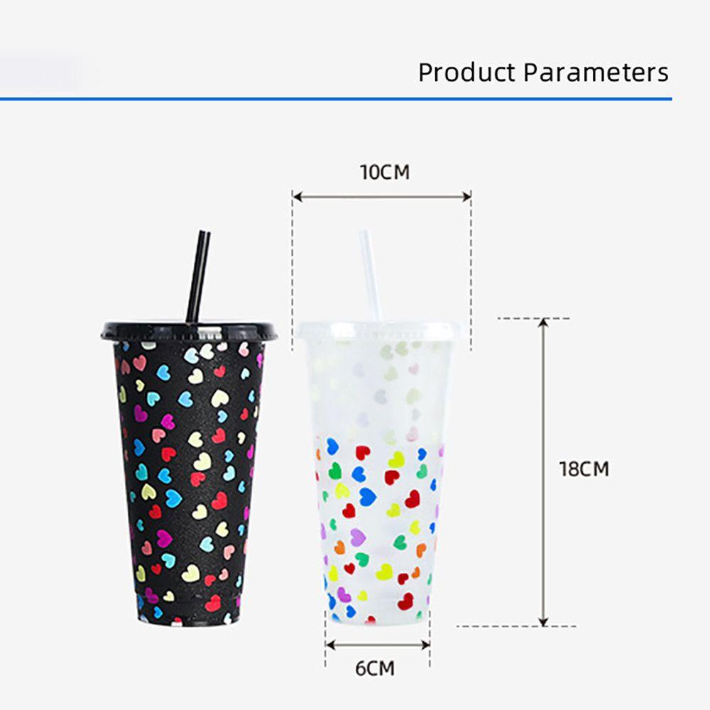 [Elegan] Tumbler Kopi Lucu 710ML Reusable Personalized Plastic With Sedotan Tutup Mug Kopi