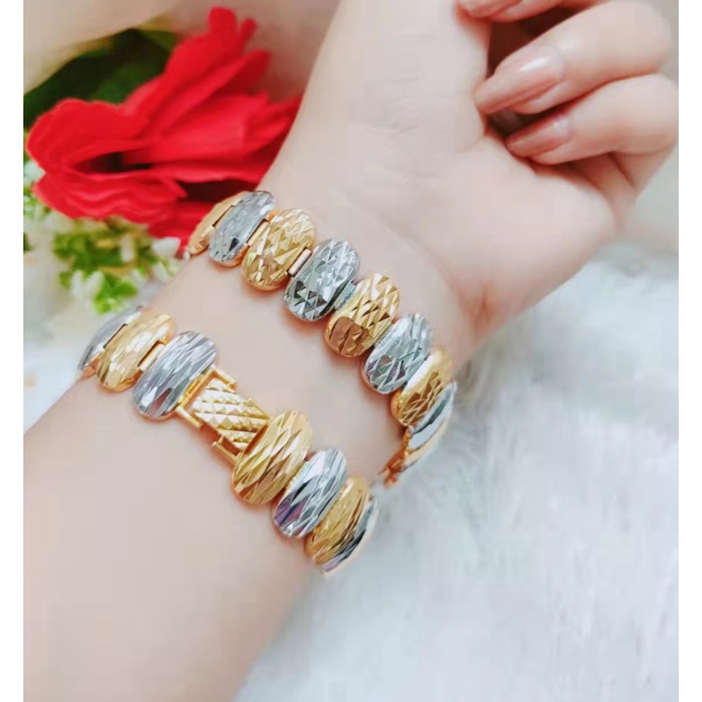 Gelang Xuping Ranta Kombinasi Lapis Emas 24K Perhiasan Fashion 1236-1238