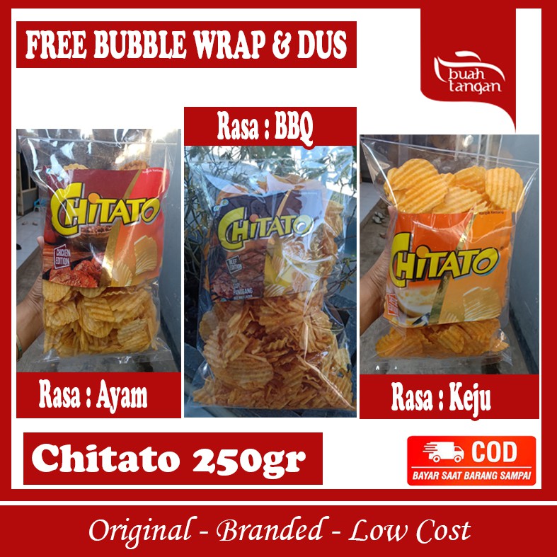 Chitato Snack Kiloan Murah Original Branded Buah Tangan Kemasan 250gr