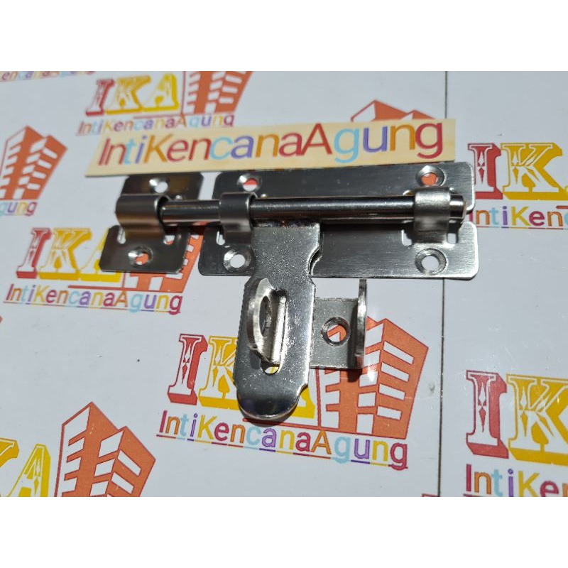 grendel overpal 4 inch stainless xux-304 slot overpal selot pintu slot gembok kuncian gembok grendel