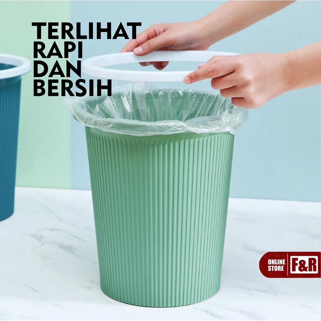 Tong Sampah Portable dengan Tempat Kantong Plastik Sampah Refill Isi Ulang Roll Gulungan Otomatis