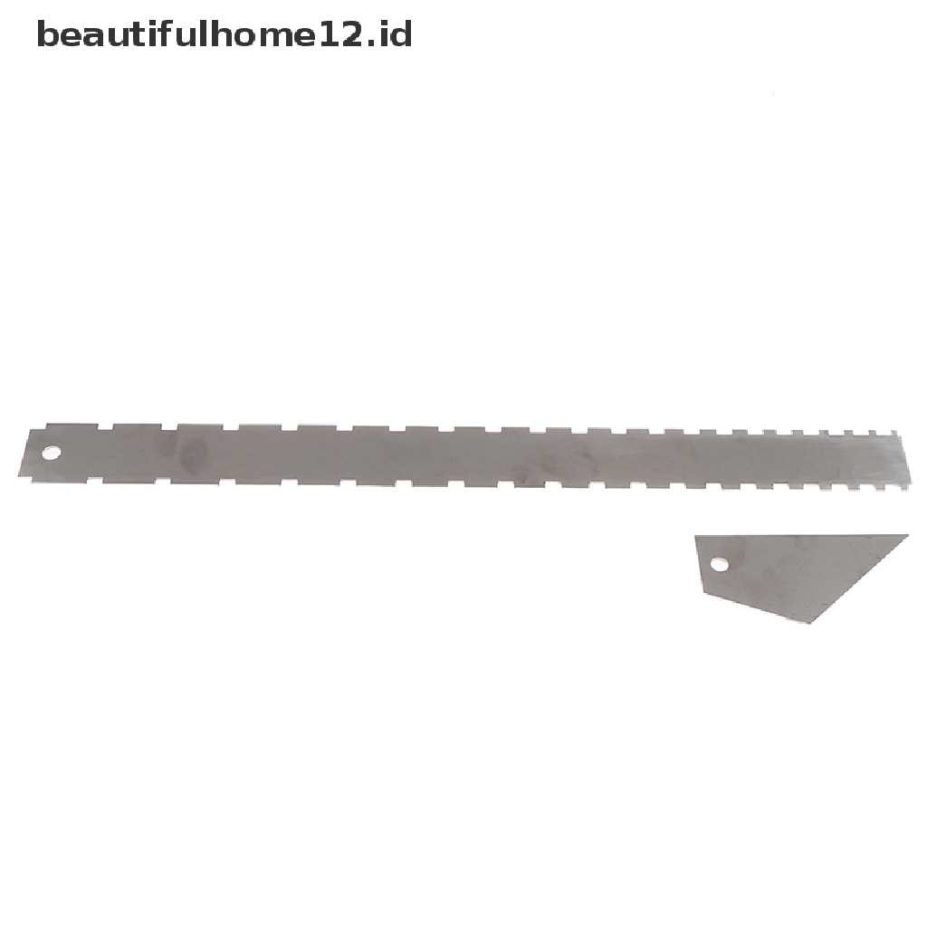 【beautifulhome12.id】 Guitar Neck Notched Straight Edge&amp;Fret Ruler Rocker Luthier Tool Stainless Steel  .