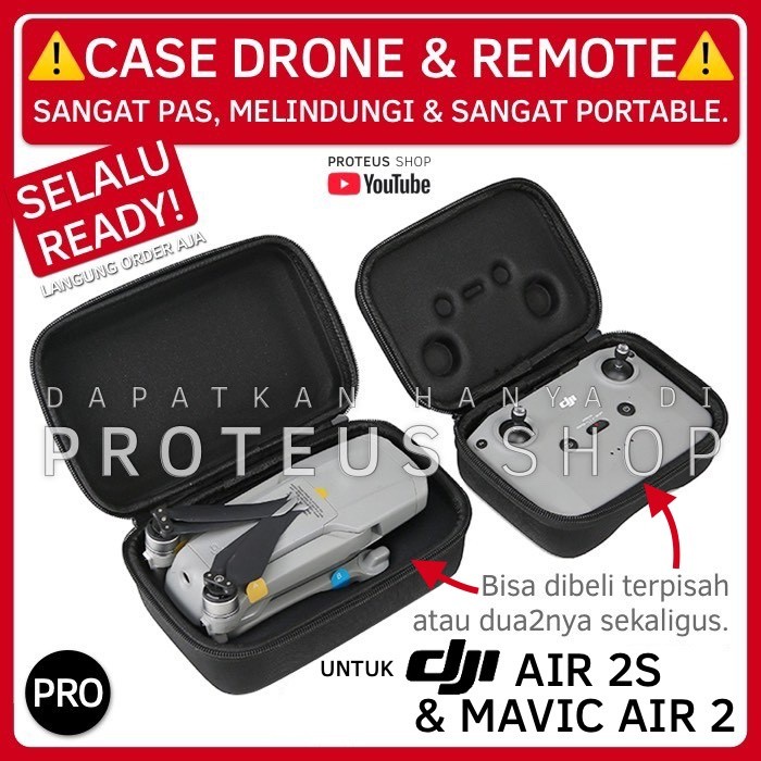 Drone Bag Hard Case Tas Nylon Bag Pouch Kotak Drone & Remote Dji Mavic Air 2