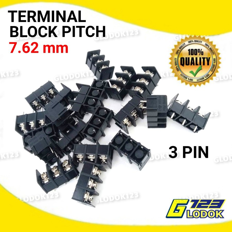 PCB Terminal Blok 2 Pole 3 Pole Block Pitch 7.62
