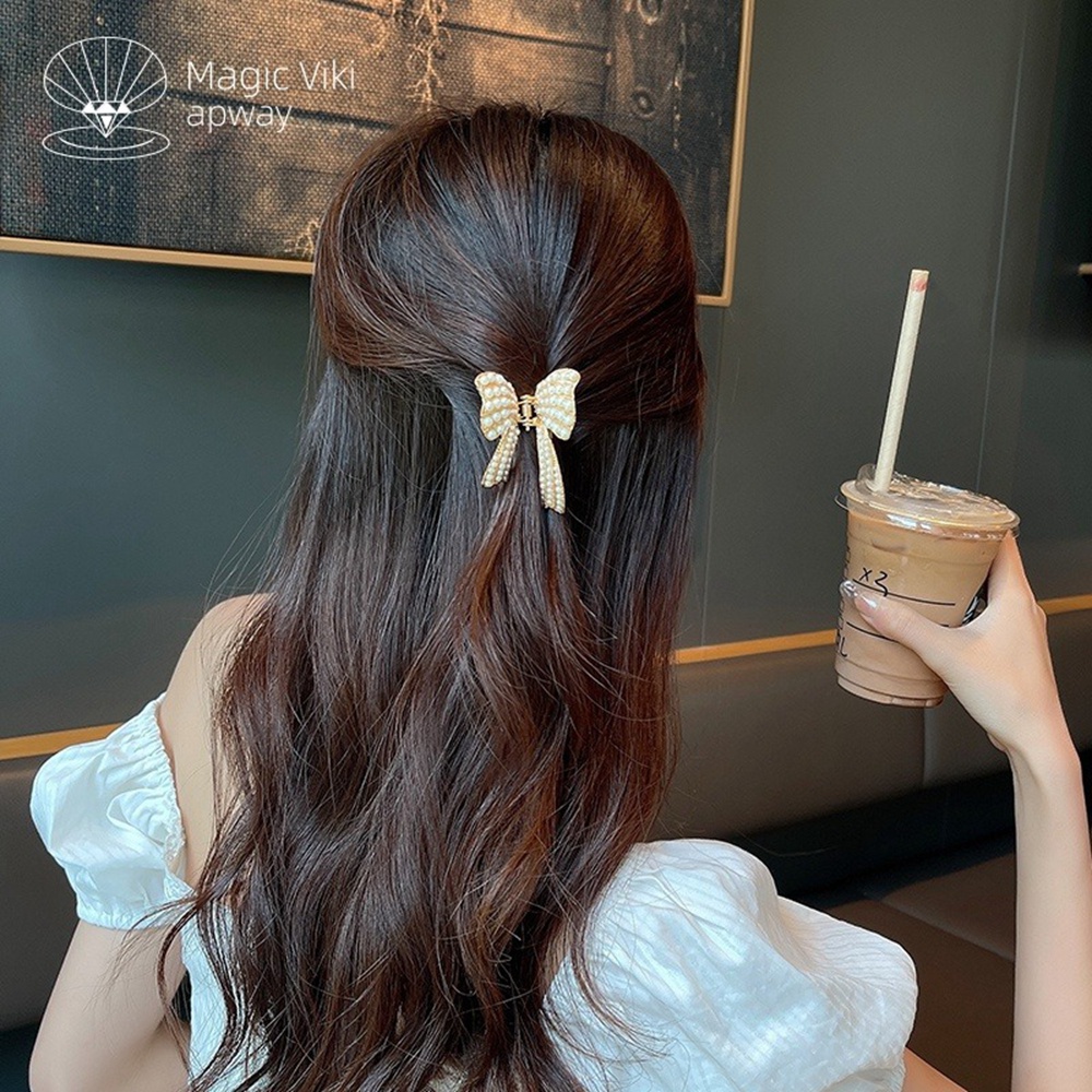 【COD Tangding】Butterfly Jepit Rambut Bentuk Kupu-Kupu Aksen Mutiara Untuk Dewasa