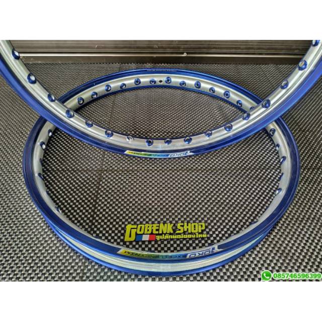 VELG YOKO TWOTONE BLUE SILVER 140 140 RING 17