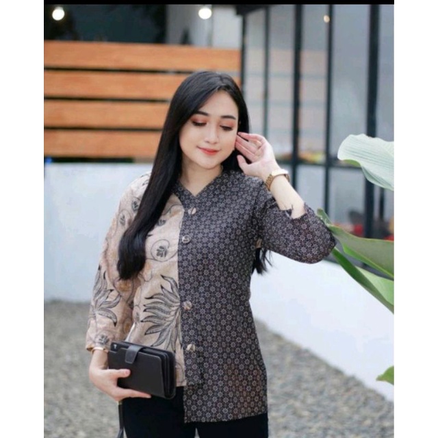 Terbaru atasan baju batik wanita - blouse batik kantor - batik cewek - kemeja batik wanita - kemeja batik cewek - blouse kantor - bimasakti