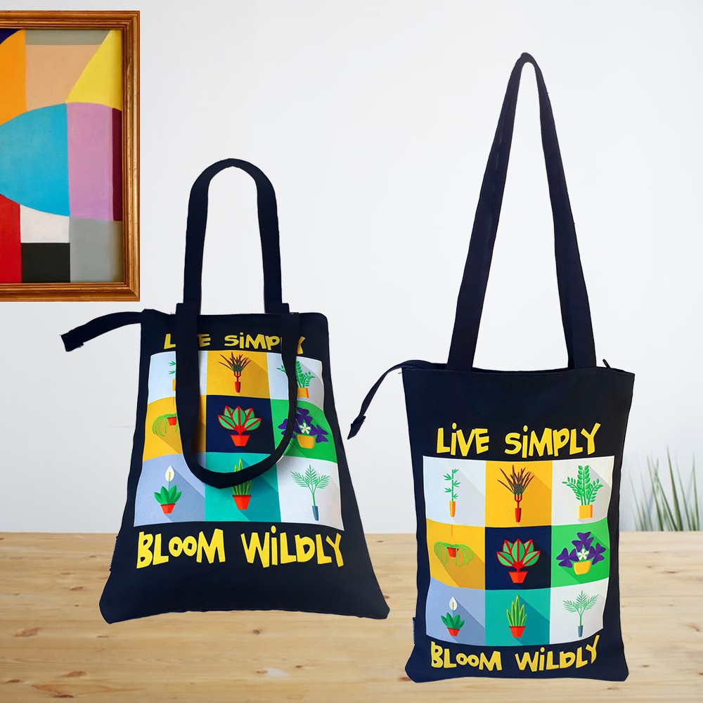 Totebag Wanita Aesthetic Resleting Kanvas 2023 Tote Bag Kuliah Pria