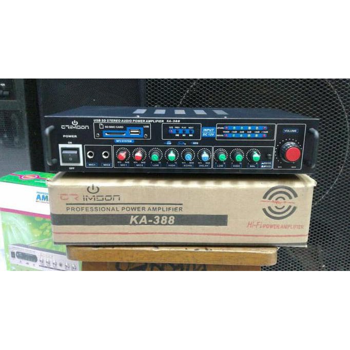 Jual MURAH AMPLIFIER MINI KARAOKE CRIMSON KA388 5in1 chanel home
