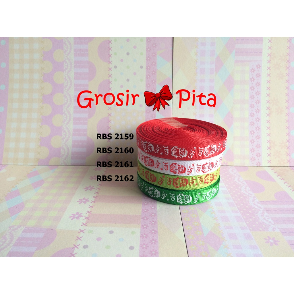 

(25 yard) Pita Grosgrain Motif Natal RBS 2159,2160,2161,2162 | Pita Motif Christmas | Toko Bahan Craft | Grosir Pita