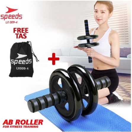 Alat Olah Raga Fitness AB Roller Pembakar Lemak Bonus Matras