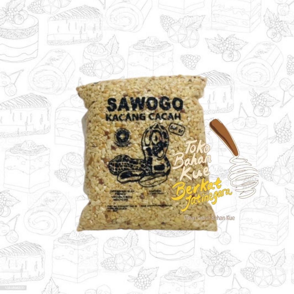 KACANG SANGRAI SAWOGO 500 GR / TOPPING DICED PEANUT KACANG TANAH CINCANG