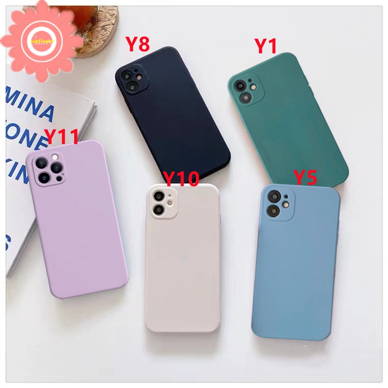 Vivo Y21S Y12 Y15S Y15A Y20s G Case Soft TPU Case For Vivo Y21 2021 Y33S Y11 Y20 Y20I Y20S Y50 Y30 Y30I Y12i Y12S Y53S Y51A Y31 2021 Y53 Y51 Y91C Y17 Y15 Y91 Y93 Y95 Candy Color Camera Lens Protector Phone Cover