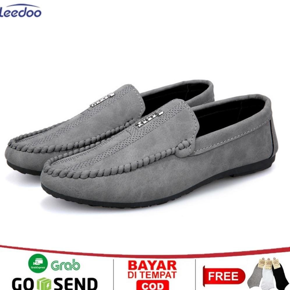 Leedoo Sepatu Pria Slip On Casual Sepatu Pantofel Fashion Anti Slip Mc410