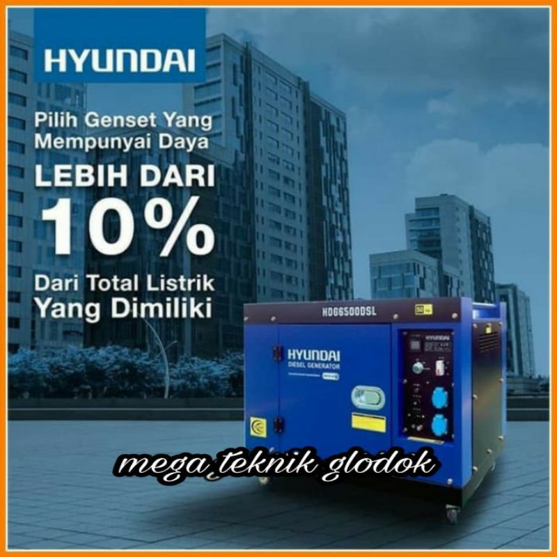 Genset diesel Generator silent diesel HYUNDAI HDG6500SDL