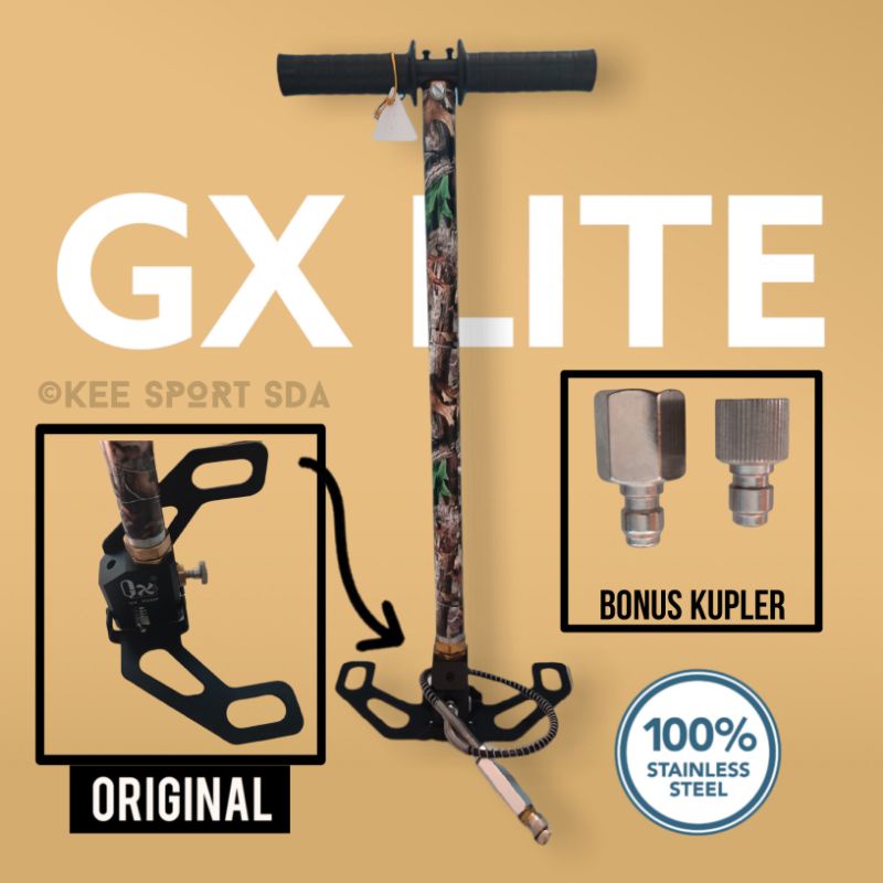 Pompa PCP 6000 PSI - GX Lite / GX Fit - Motif Camo - Bonus kupler + Seal