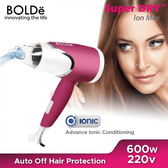 Super Dry Ion Max Hair Dryer Originial BOLDe Free Kantong Premium