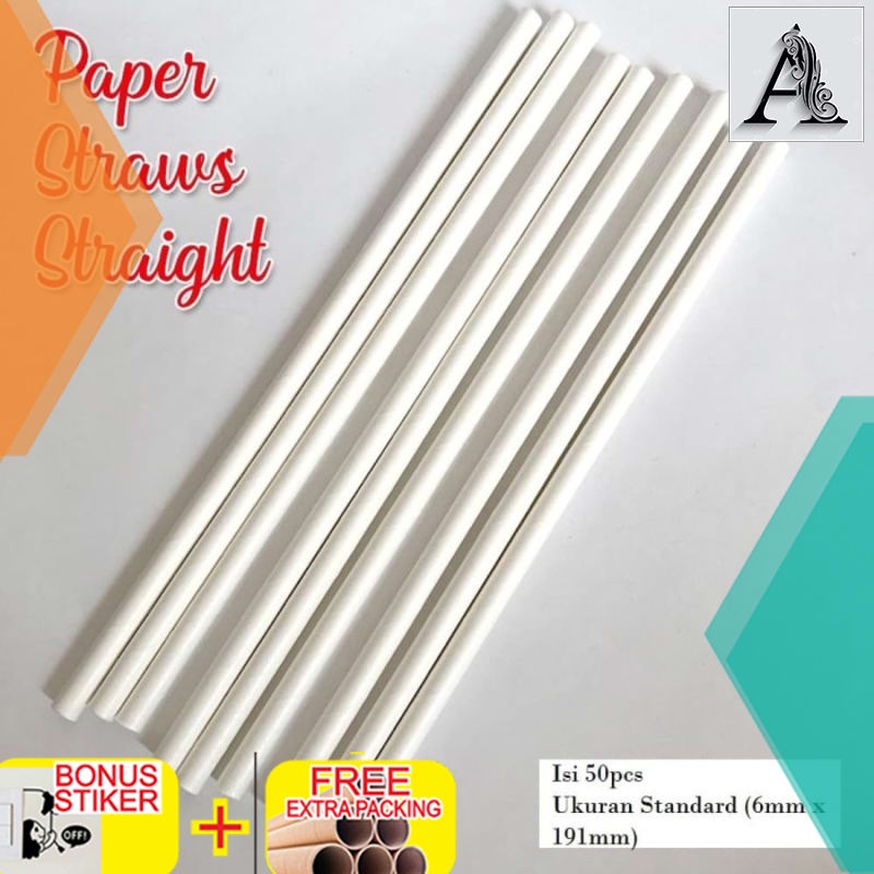 

Promo Sedotan Kertas / Paper Straw isi 50pcs - PUTIH (Food Grade)