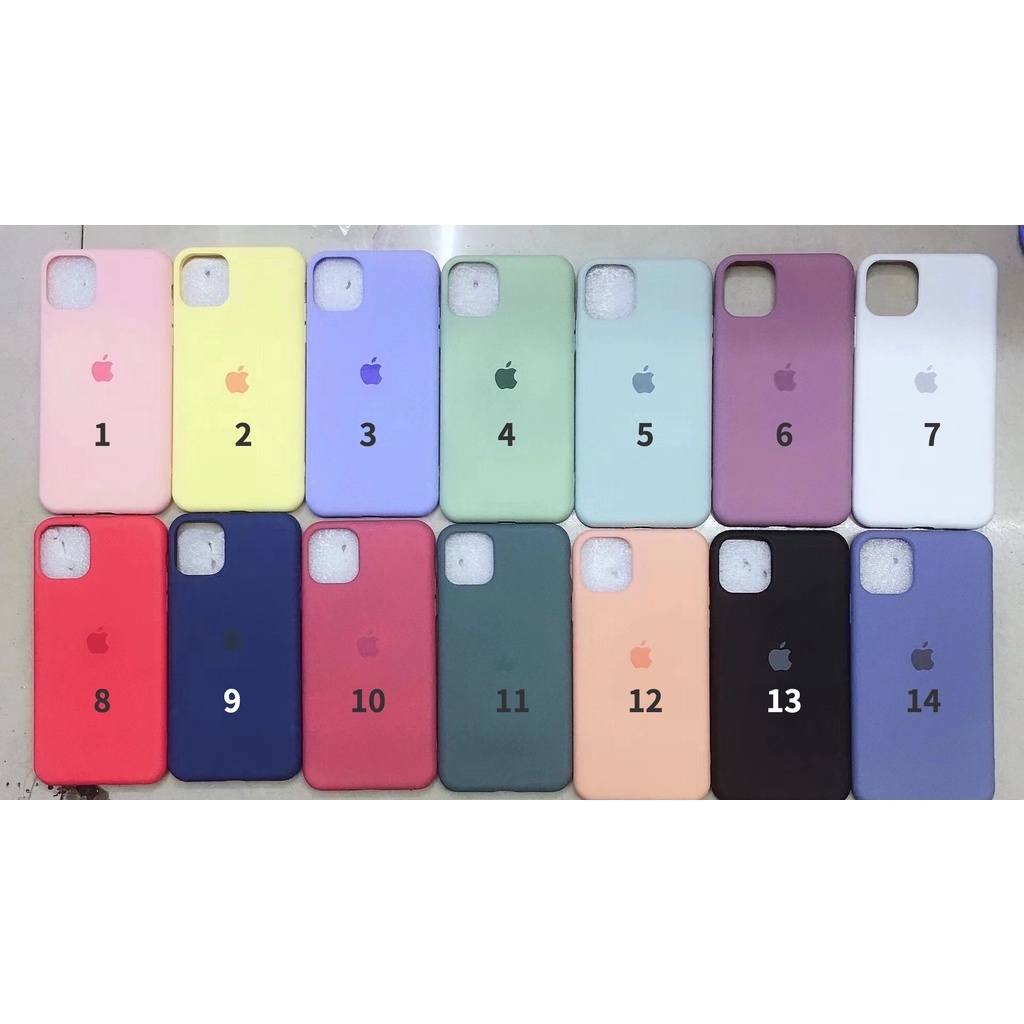 IPHONE Casing Silikon Cair Warna-Warni Beludru Untuk Iphone11 12 13 14 Pro Max Plus X XS XR 7 8 Plus SE 2020 shockproof case cover