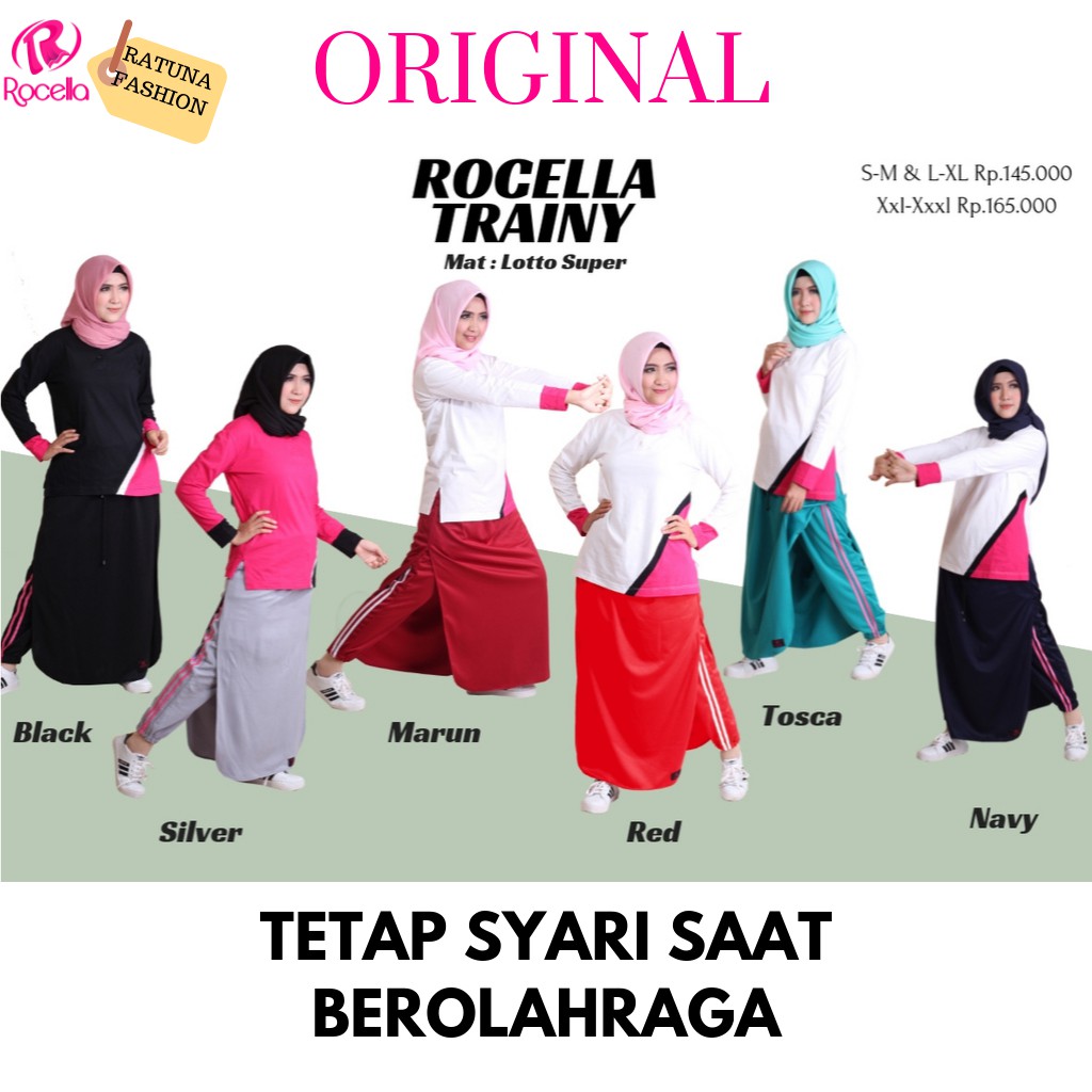 Rocella Trainy - Celana Olahraga - Celana Training - Rocella Sporty - Rok Celana Olahraga Muslimah