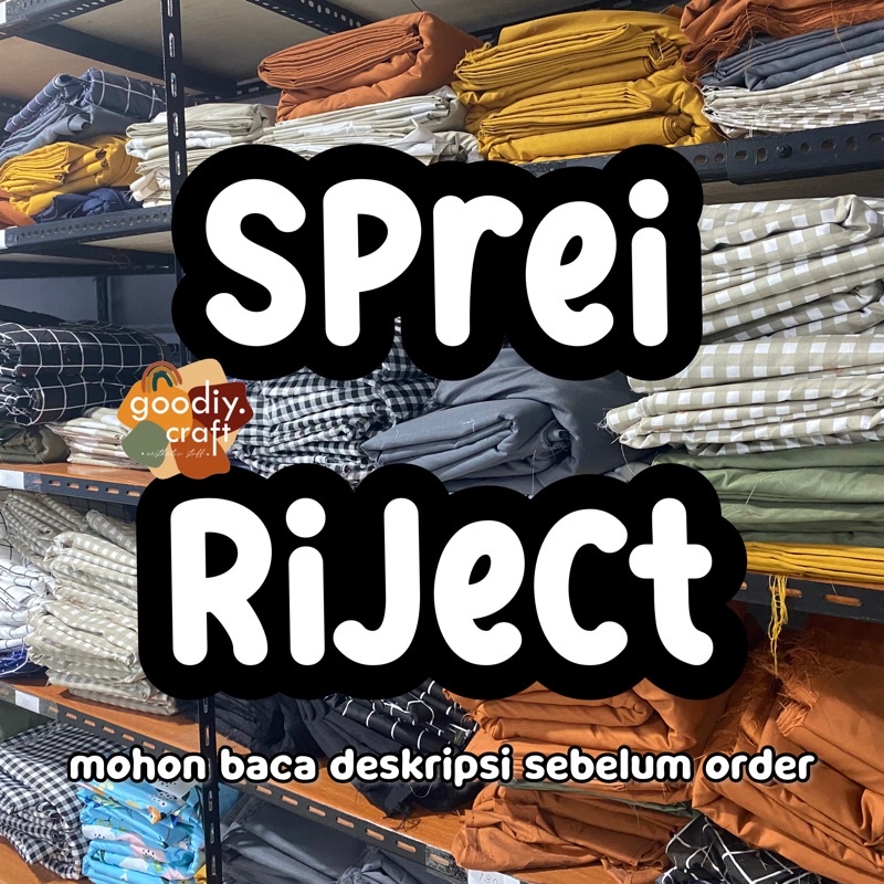 Ready  [COD] [RIJECT SPREI] RANDOM SPREI MOTIF/KOTAK/POLOS [SET SPREI] - GOODIY CRAFT ASLI