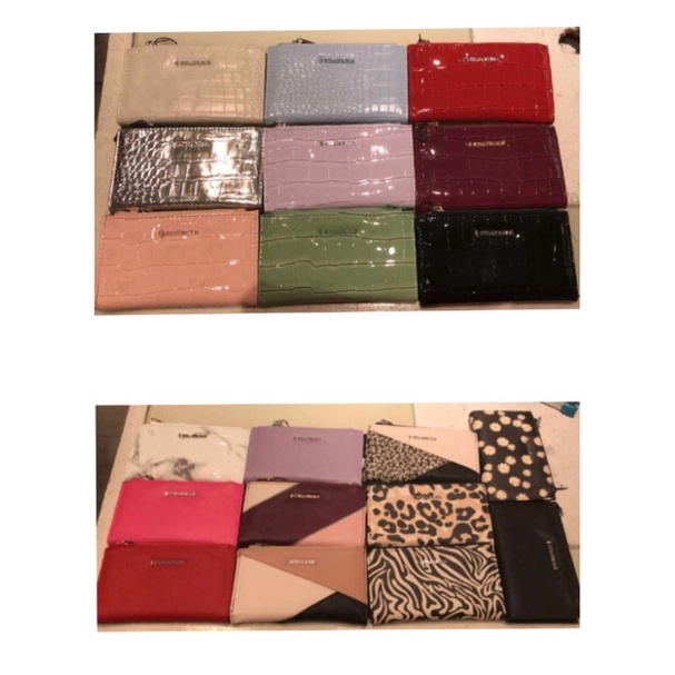 Ready Jastip Jasa Titip Beli Wallet Crocodile Polos Motif Daisy Bunga Lilac blue Red White Black Pin