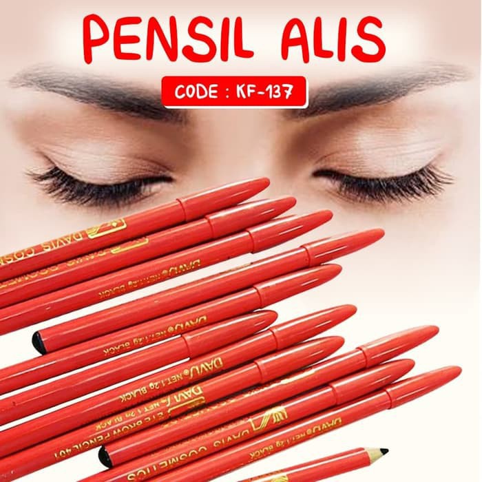 Pensil alis DAVIS HITAM COKLAT/eyebrow pencil brown/pensil COKLAT HITAM