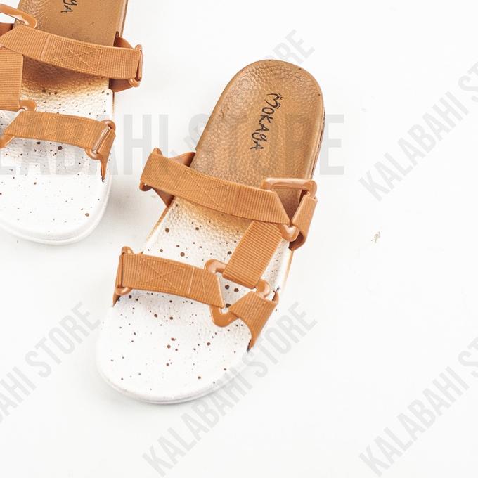 ✲ Sandal Slop Semi Gunung Wanita Warna SEMBUR Tali Sambung Keren Import Mokaya 2059 (37-41) ☛