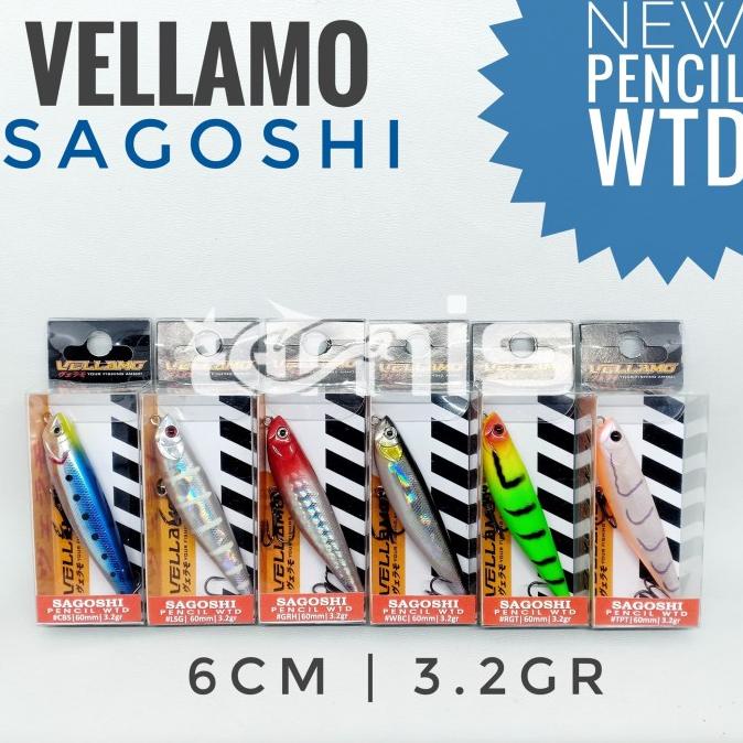 Sagoshi Vellamo Wtd Pencil Lure Umpan Casting Ul Ultralight