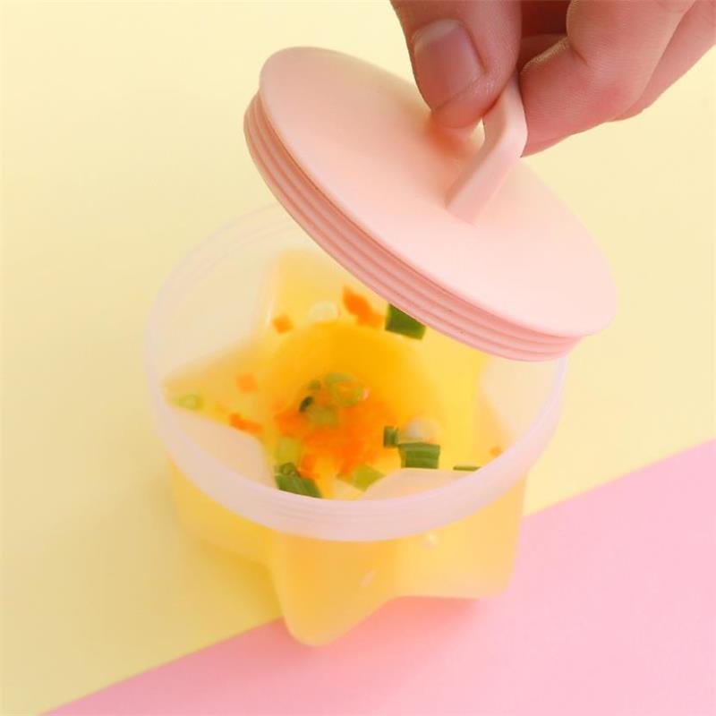 Pancake Maker Dengan Tutup Brush Heart Flower 5Pcs/Set Lucu Bentuk Bintang Telur Cetakan Coklat Puding Dapur Anak Steamer Cooker Egg Boiler Set