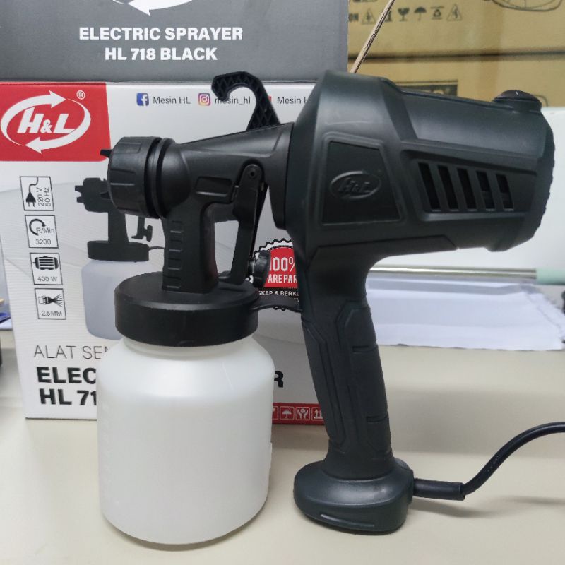 H&amp;L Electric Spray Gun HL718 / Painter Sprayer Listrik HL 718 Sekelas Mollar ESG300