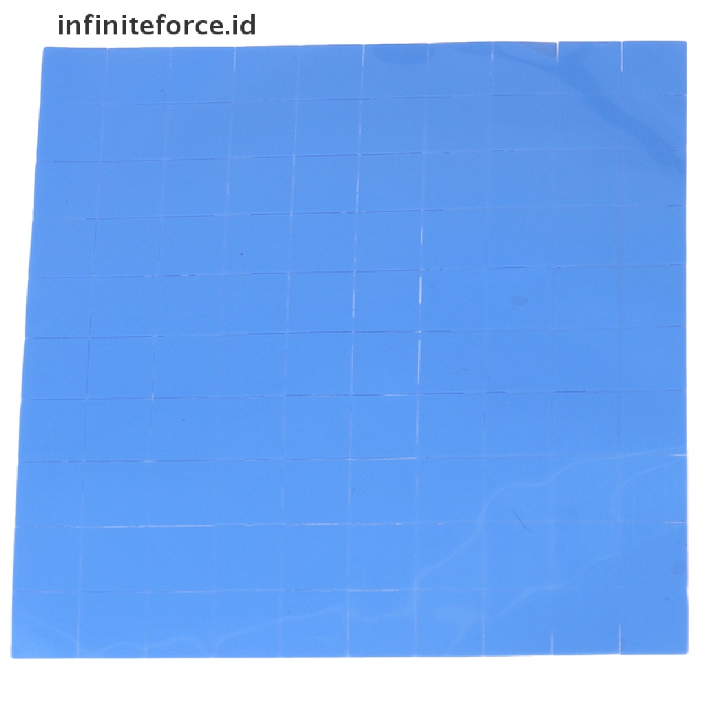 (Infiniteforce.Id) 100pcs Heatsink Silikon Konduktif Pendingin Cpu / Gpu 10x10 X 0.5mm