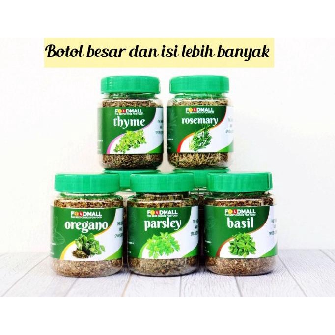 

PROMO Oregano, Parsley, Thyme, Rosemary, Basil kering MURAH