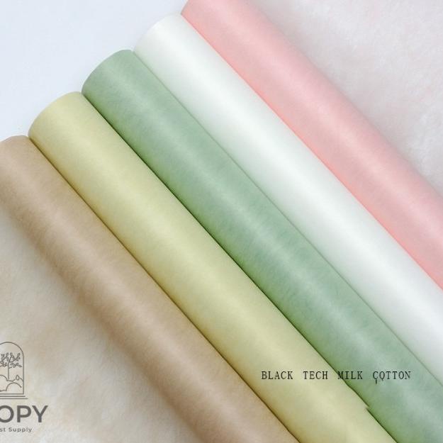 

◌ [1 Roll] Milk Cotton Wrapping / Tissue Bunga / Wrapping Paper - Abu-abu ❄