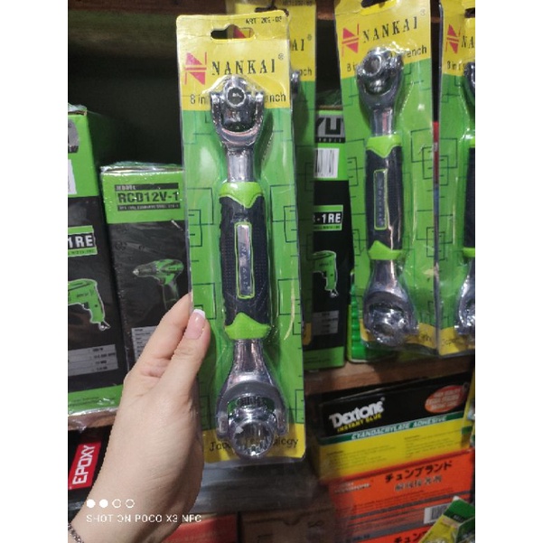 kunci socket serba guna fleksibel 360° NANKAI / kunci ring socket 8 in 1 NANKAI