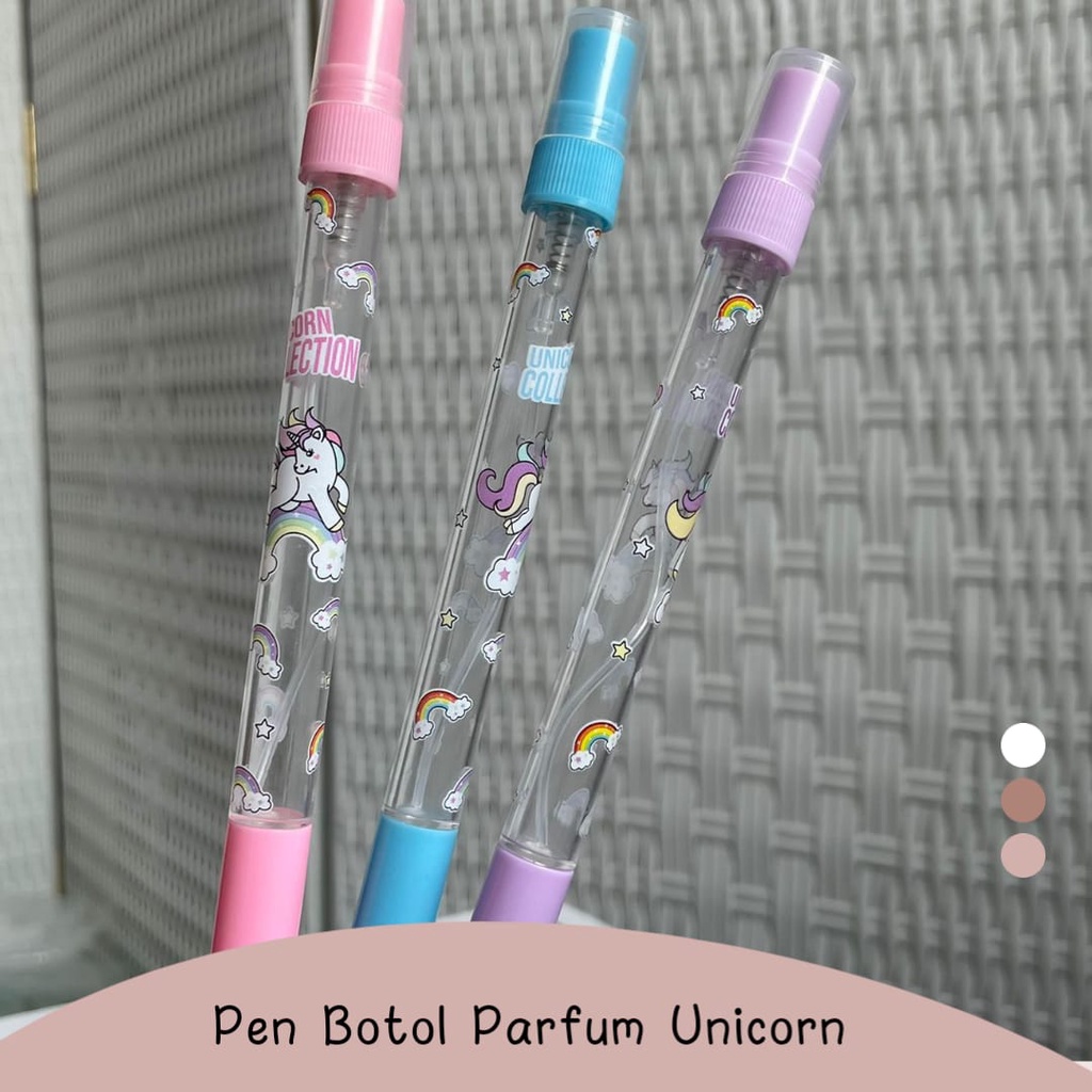 PEN BOTOL PARFUM UNICORN KARAKTER PULPEN GEL PARFUM BOTOL SPRAY/SEMPROT BISA DIISI KARAKTER KUDA PON
