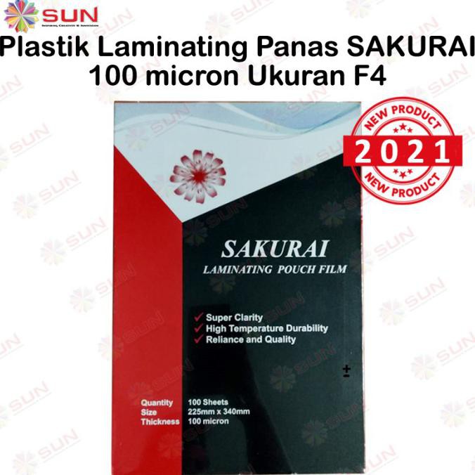 

PLASTIK LAMINATING PANAS SAKURAI F4 ISI 100 LEMBAR PROMO