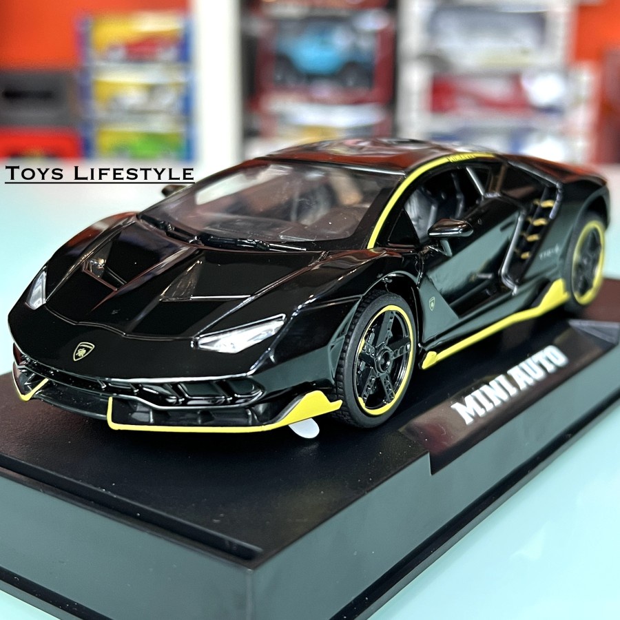 Miniauto Diecast - Lamborghini Centenario Skala 1:32 (Hitam Glossy)