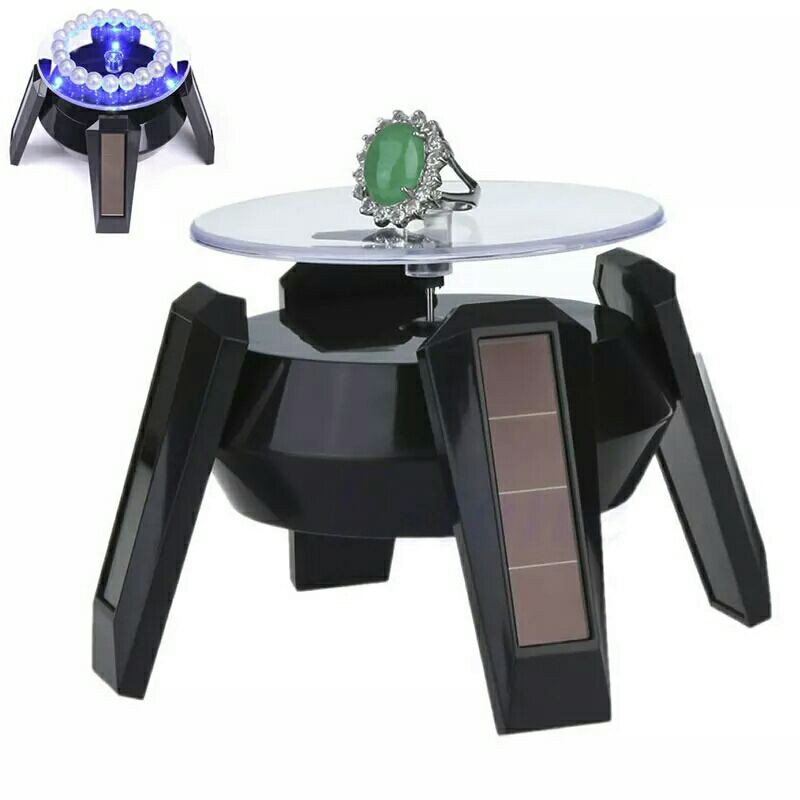 Display Lampu Putar 4Led Pajangan Etalase Batu Cincin/Jam/HP &Lain nya