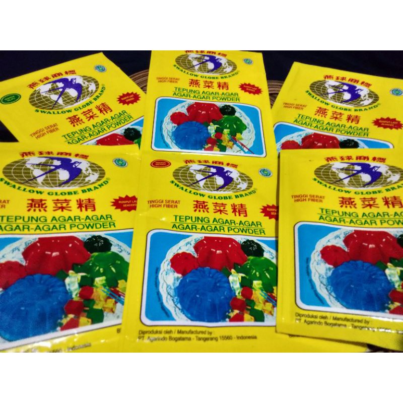 

AGAR AGAR SWALLOW GLOBE BOLA DUNIA SACHET 7gr