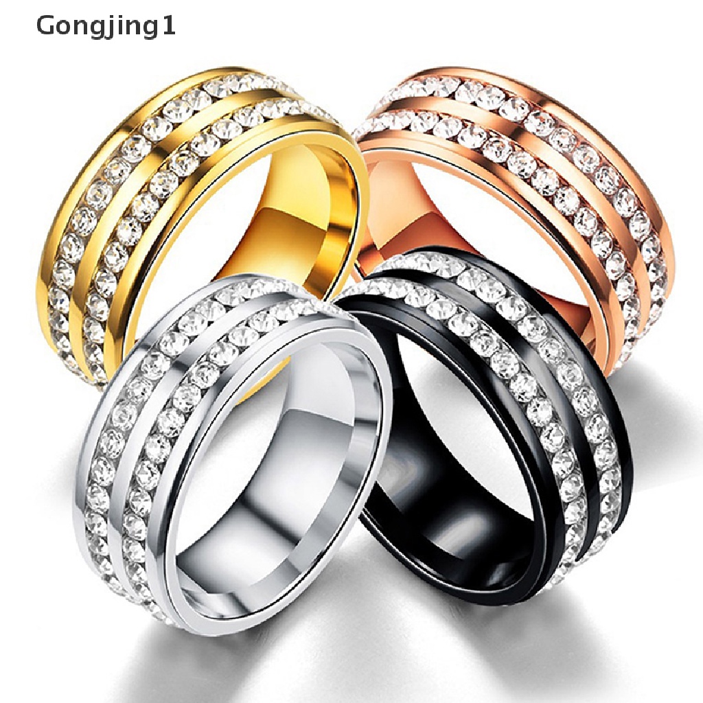 Gongjing1 Cincin Magnetik Hias Kristal Berlian Imitasi Untuk Menurunkan Berat Badan