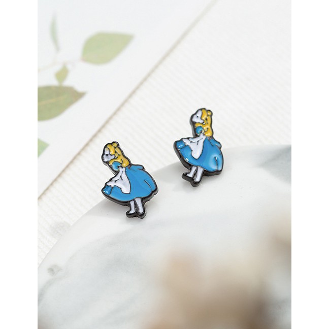 LRC Anting Tusuk Fashion Cinderella Cartoon Star Earrings F59870