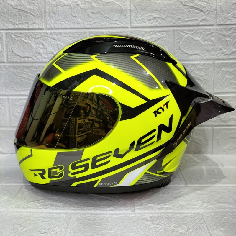Helm Fullface KYT Rc7#18 Yellow