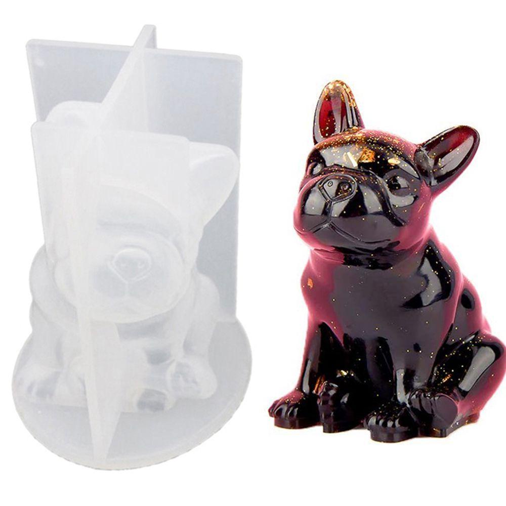 [Elegan] French Bulldog Cetakan Lucu DIY Untuk Dekorasi Kue Pembuatan Sabun Perhiasan Kalung Plester Kucing Anjing Resin Casting Cetakan