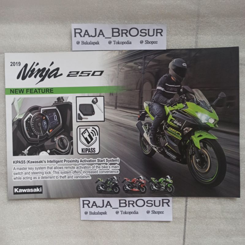 Poster brosur katalog flyer Kawasaki Ninja250/Ninja 250 2019