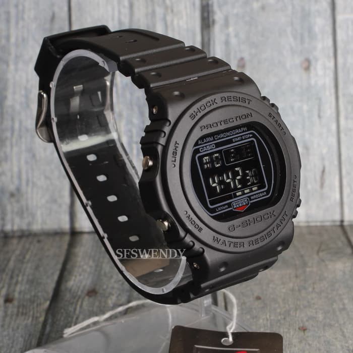TERMURAH Jam G Shock MODEL TERBARU DW 5700bb Full Black Hitam PREMIUM skmei Limited