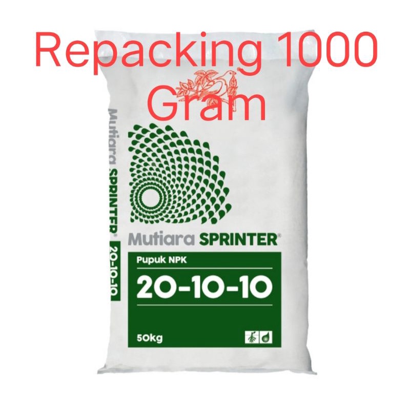 REPACK Pupuk Meroke NPK Mutiara SPRINTER 20-10-10 Repacking Kemasan 1 KG ( REPACK dari goni 50 Kg )